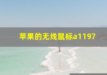 苹果的无线鼠标a1197