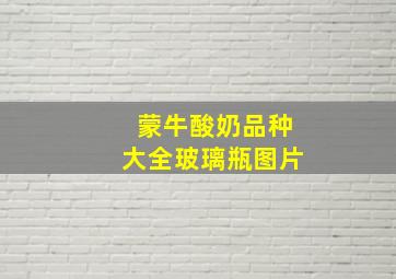 蒙牛酸奶品种大全玻璃瓶图片