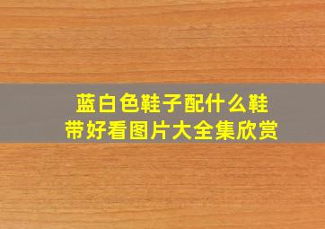 蓝白色鞋子配什么鞋带好看图片大全集欣赏