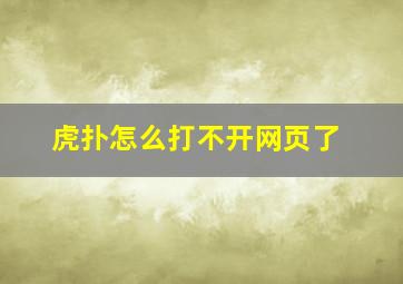 虎扑怎么打不开网页了