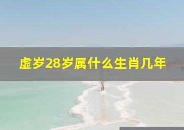 虚岁28岁属什么生肖几年