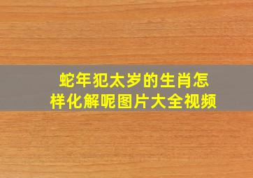 蛇年犯太岁的生肖怎样化解呢图片大全视频