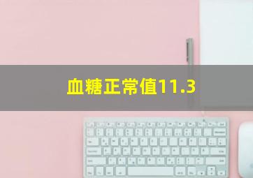 血糖正常值11.3