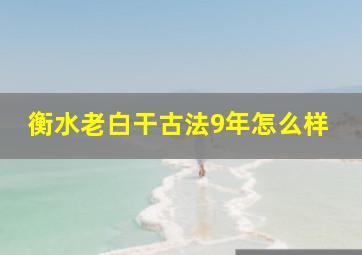 衡水老白干古法9年怎么样