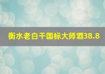 衡水老白干国标大师酒38.8