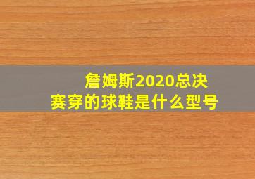 詹姆斯2020总决赛穿的球鞋是什么型号