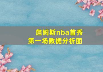 詹姆斯nba首秀第一场数据分析图