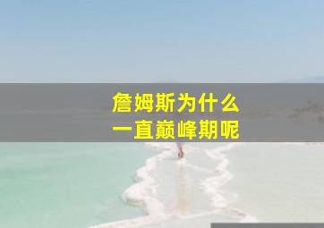 詹姆斯为什么一直巅峰期呢