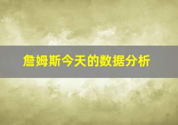 詹姆斯今天的数据分析