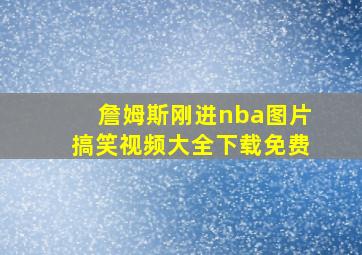 詹姆斯刚进nba图片搞笑视频大全下载免费