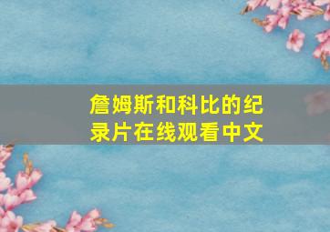 詹姆斯和科比的纪录片在线观看中文