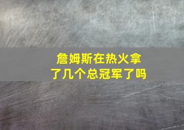 詹姆斯在热火拿了几个总冠军了吗