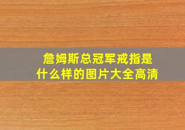 詹姆斯总冠军戒指是什么样的图片大全高清