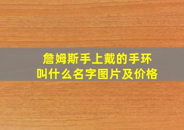 詹姆斯手上戴的手环叫什么名字图片及价格