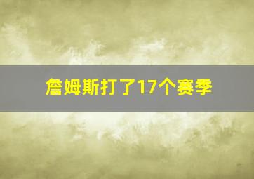 詹姆斯打了17个赛季