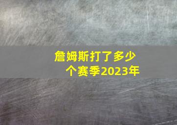 詹姆斯打了多少个赛季2023年