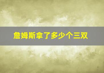 詹姆斯拿了多少个三双