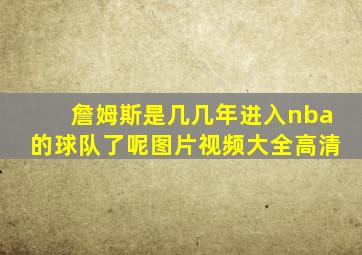 詹姆斯是几几年进入nba的球队了呢图片视频大全高清