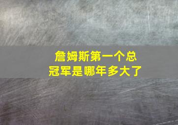 詹姆斯第一个总冠军是哪年多大了