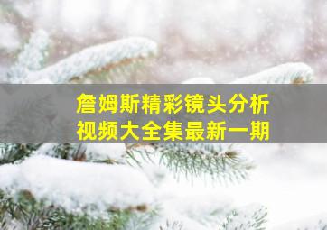 詹姆斯精彩镜头分析视频大全集最新一期