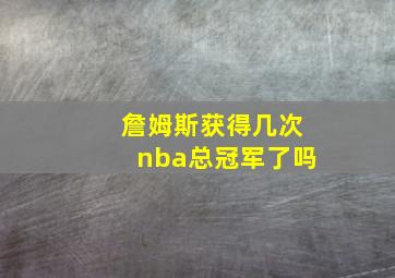 詹姆斯获得几次nba总冠军了吗