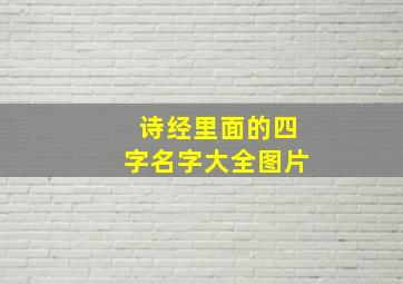 诗经里面的四字名字大全图片