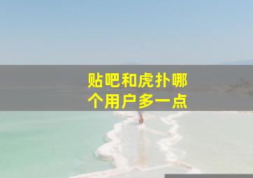 贴吧和虎扑哪个用户多一点