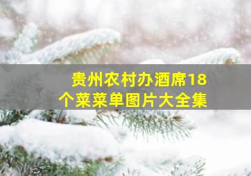 贵州农村办酒席18个菜菜单图片大全集