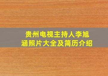 贵州电视主持人李旭涵照片大全及简历介绍