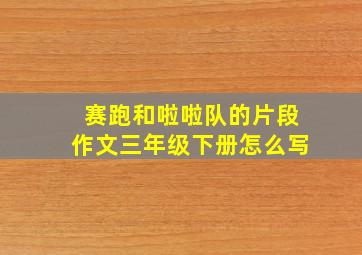 赛跑和啦啦队的片段作文三年级下册怎么写