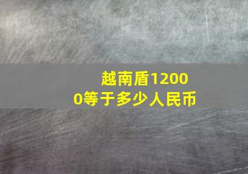 越南盾12000等于多少人民币