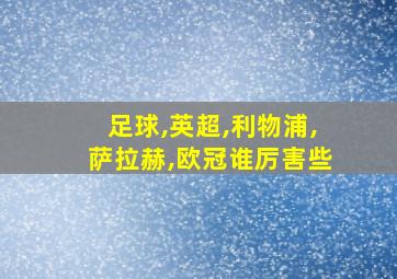 足球,英超,利物浦,萨拉赫,欧冠谁厉害些