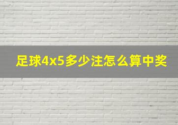 足球4x5多少注怎么算中奖