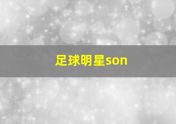 足球明星son