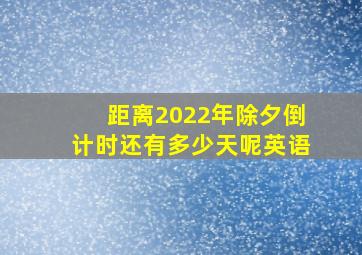 距离2022年除夕倒计时还有多少天呢英语