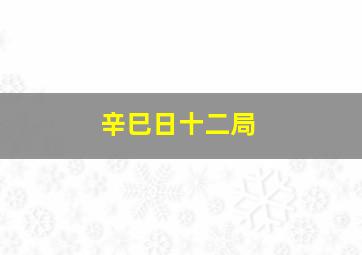 辛巳日十二局