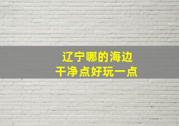 辽宁哪的海边干净点好玩一点