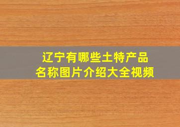 辽宁有哪些土特产品名称图片介绍大全视频