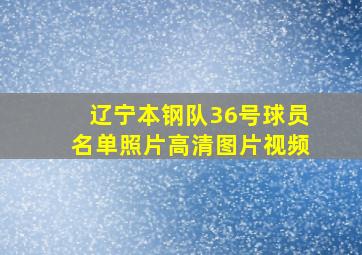 辽宁本钢队36号球员名单照片高清图片视频