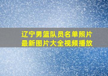 辽宁男篮队员名单照片最新图片大全视频播放