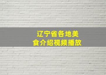 辽宁省各地美食介绍视频播放