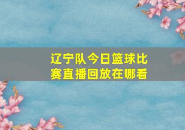 辽宁队今日篮球比赛直播回放在哪看