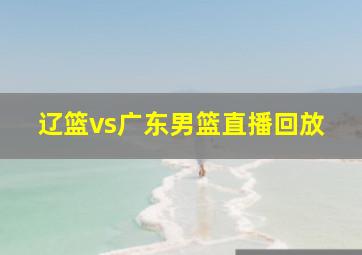 辽篮vs广东男篮直播回放