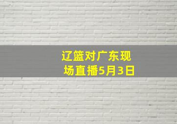 辽篮对广东现场直播5月3日