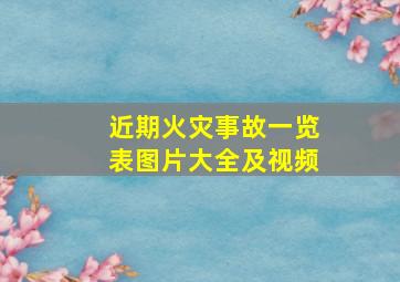 近期火灾事故一览表图片大全及视频