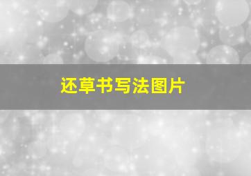 还草书写法图片