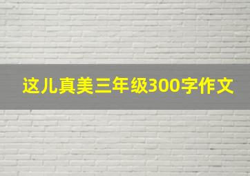 这儿真美三年级300字作文