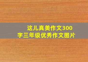 这儿真美作文300字三年级优秀作文图片