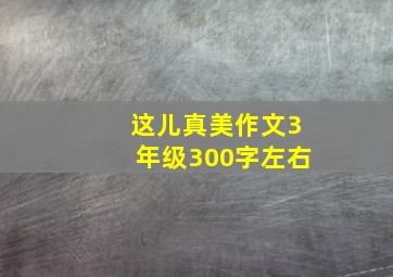 这儿真美作文3年级300字左右