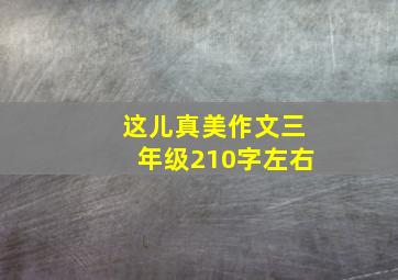 这儿真美作文三年级210字左右